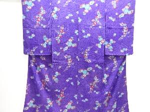 大正ロマン　錦紗花模様着物